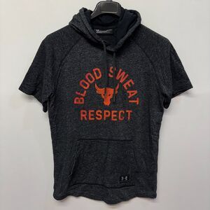 Under Armour Project Rock Short Sleeve Hoodie Sweatshirt Size Large C039 -22